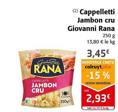 cappelletti jambon cru giovanni rana