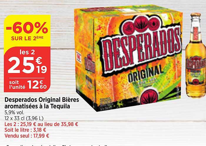 Desperados Original Bières Aromatisées à La Tequila
