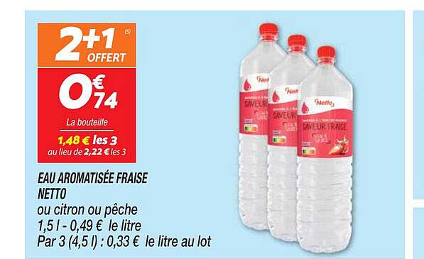 Eau Aromatisée Fraise Netto