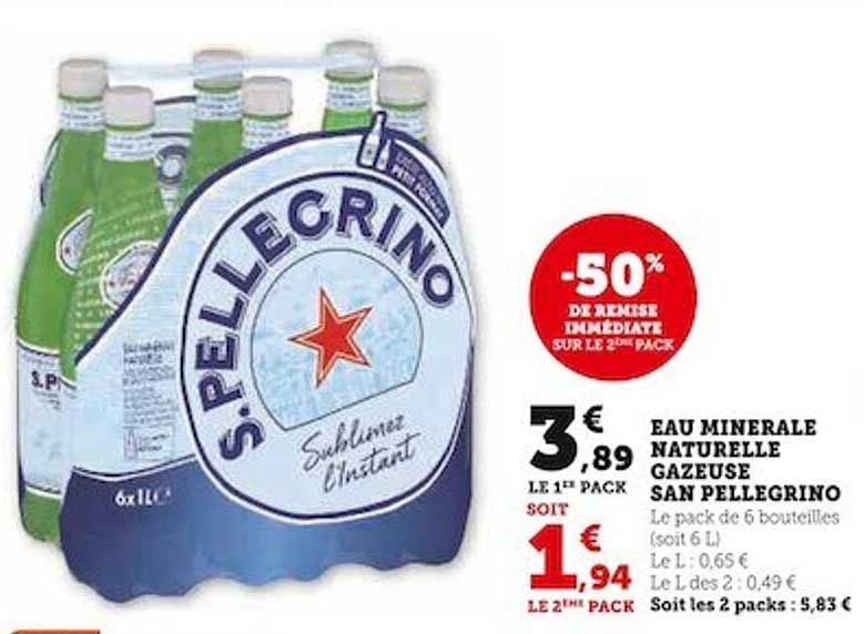eau minérale naturelle gazeuse san pellegrino