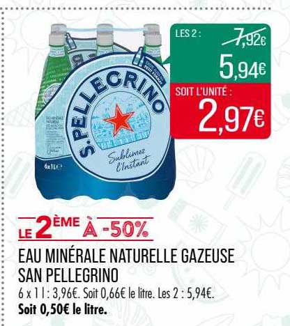 eau minérale naturelle gazeuse san pellegrino