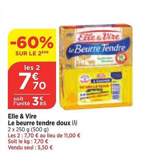 Elle & Vire Le Beurre Tendre Doux