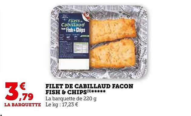 filet de cabillaud façon fish & chips