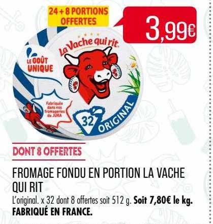fromage fondu en portion la vache qui rit