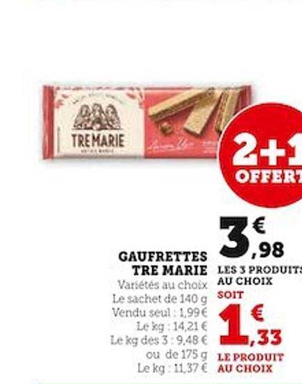 gaufrettes tre marie