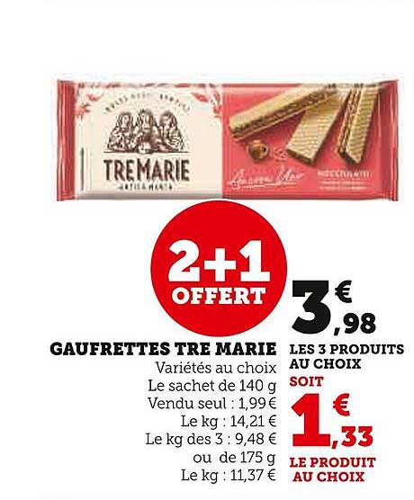 gaufrettes tre marie