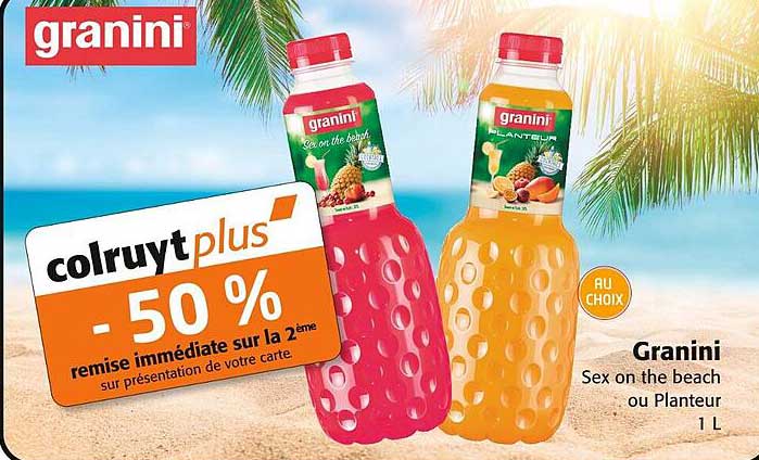 granini sex on the beach ou planteur