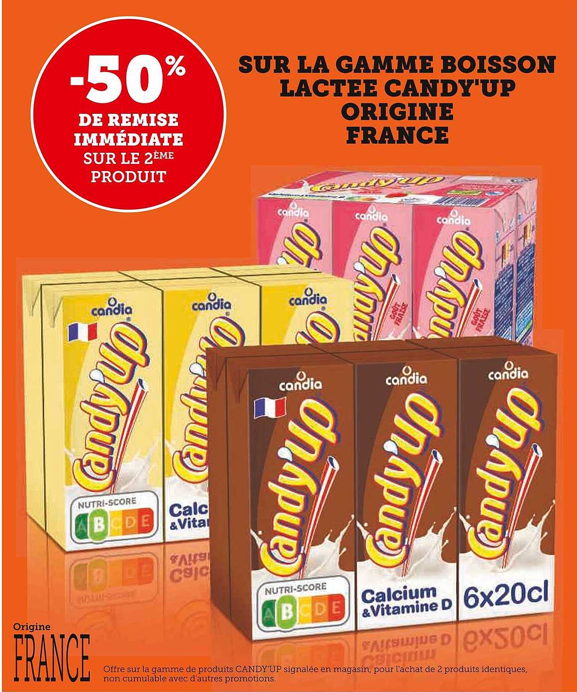 la gamme boisson lactée candy'up origine france
