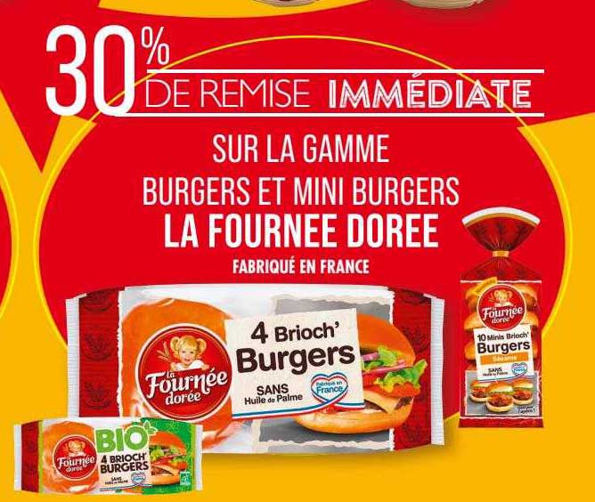 la gamme burgers et mini burgers la fournée dorée