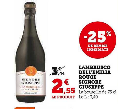 lambrusco dell'emilia rouge signore giuseppe