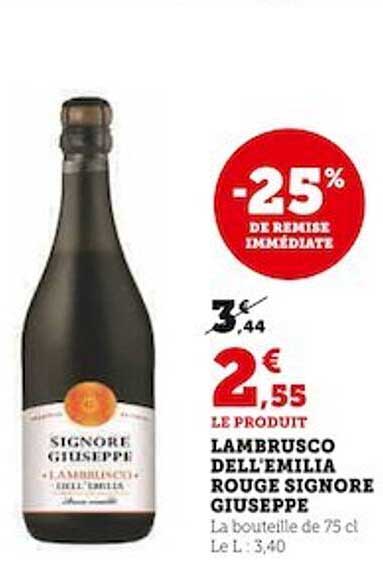lambrusco dell'emilia rouge signore giuseppe