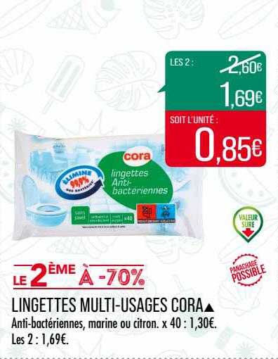 lingettes multi-usages cora