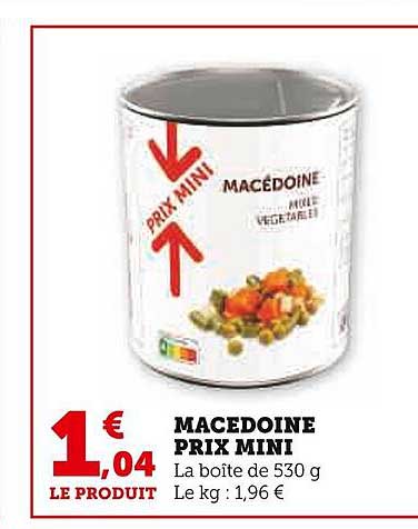 macédoine prix mini