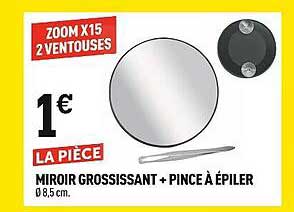 miroir grossissant + pince à épiler