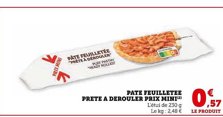 pâte feuilletée prête à dérouler prix mini