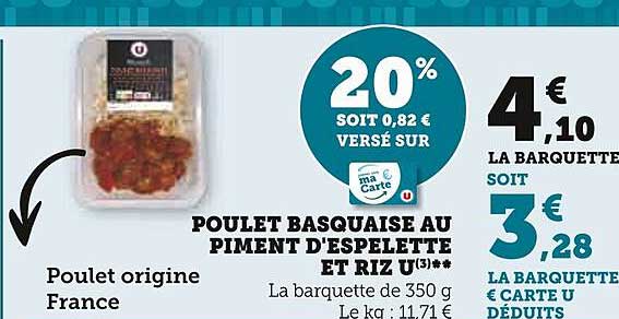 poulet basquaise au piment d'espelette et riz u