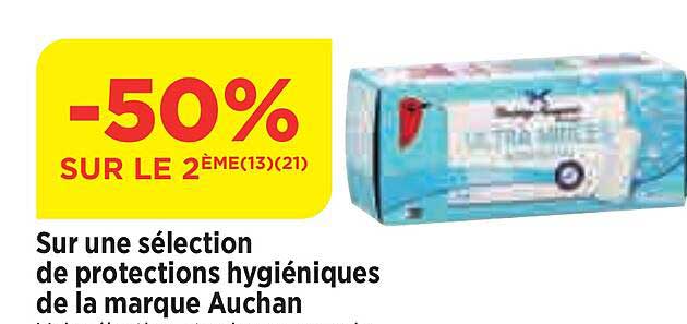 protections hygiéniques de la marque auchan