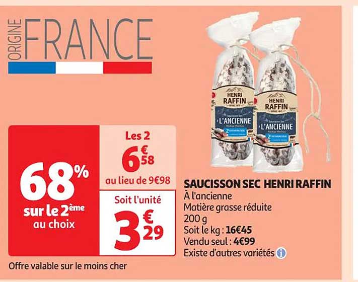 saucisson sec henri raffin