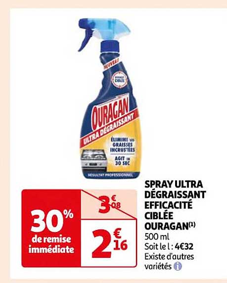 spray ultra dégraissant efficacité ciblée ouragan