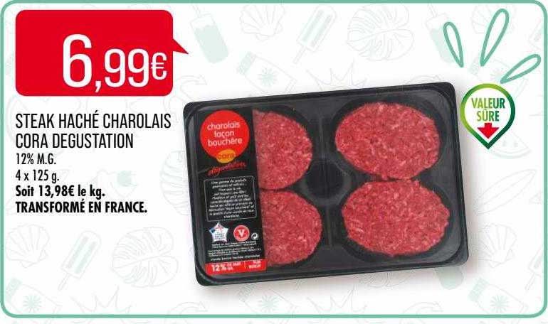 Steak Haché Charolais Cora Dégustation