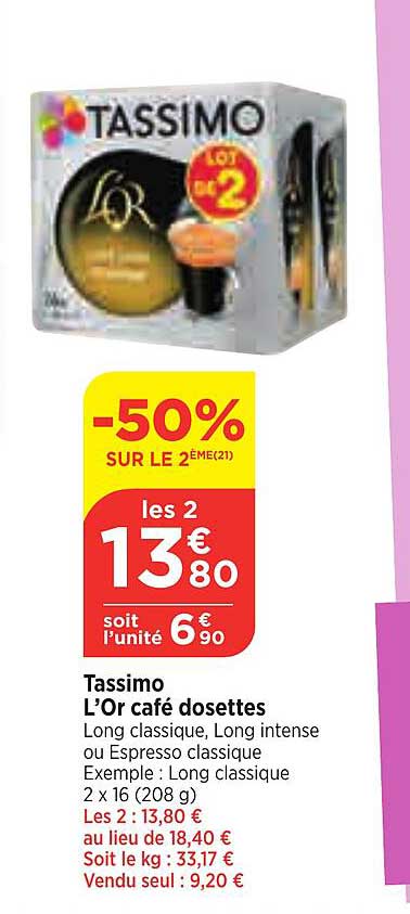 Tassimo L'or Café Dosettes