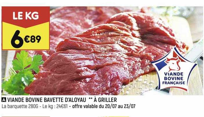 viande bovine bavette d'aloyau**à griller