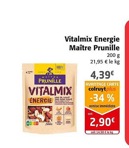 Vitalmix énergie Maître Prunille