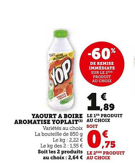 Yaourt à Boire Aromatisé Yoplait