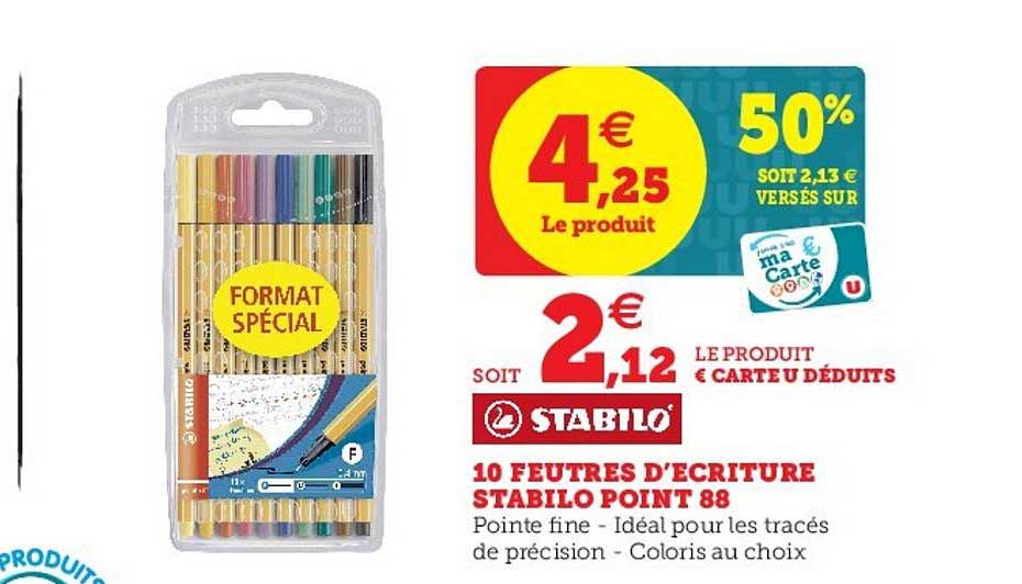 10 feutres d écriture stabilo point 88