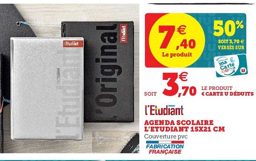 agenda scolaire l étudiant 15x21 cm