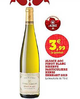 alsace aoc pinot blanc reserve particulière henri ehrhart 2019