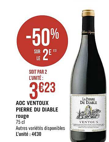 Aoc Ventoux Pierre Du Diable -50% Sur Le 2e