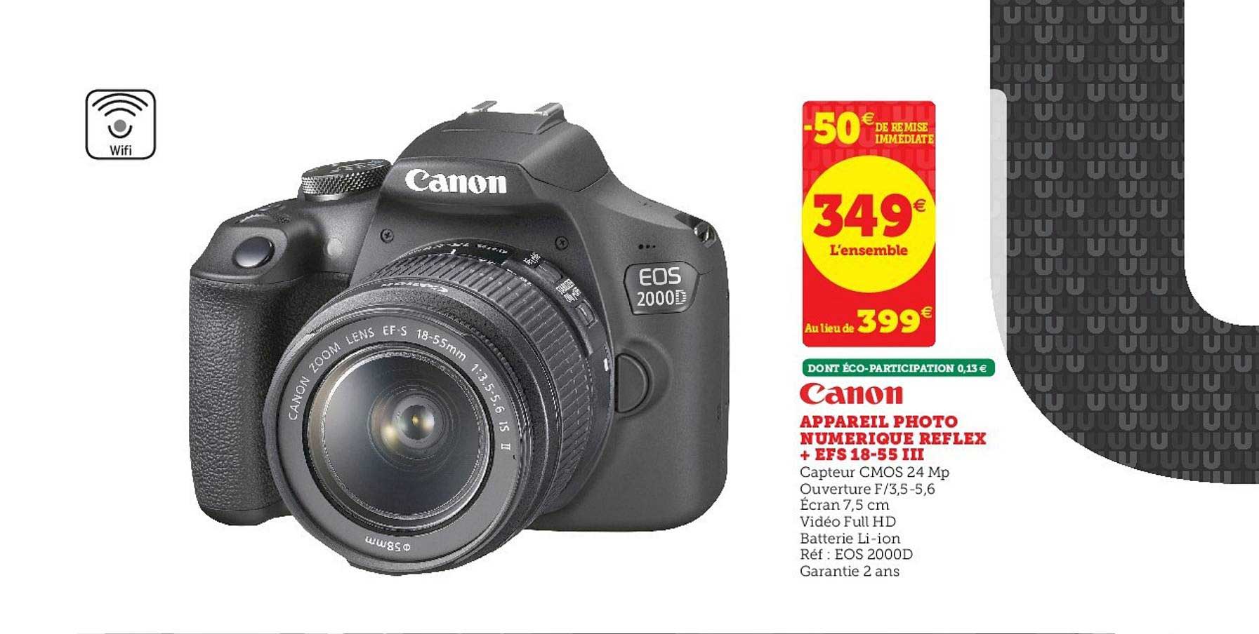 appareil photo numérique reflex +efs 18 55 iii canon