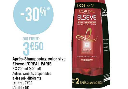après shampooing color vive elseve l oreal
