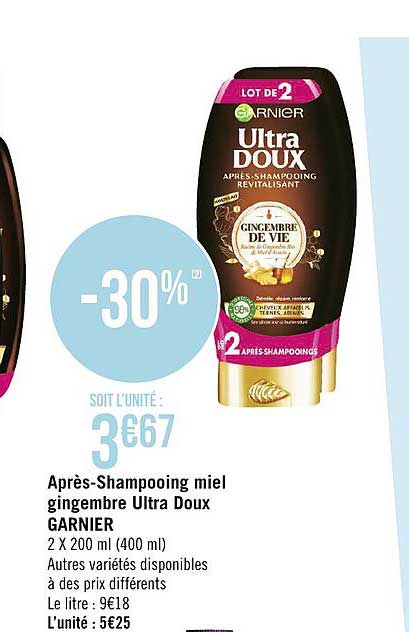Après Shampooing Miel Gingembre Ultra Doux Garnier