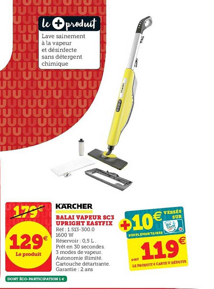 balai vapeur sc3 upright easyfix karcher