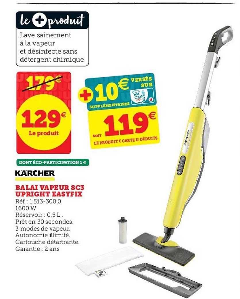 balai vapeur sc3 upright easyfix karcher