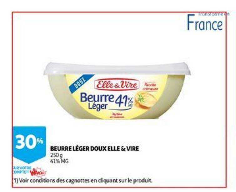 beurre léger doux elle&vire