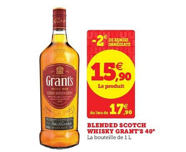 blended scotch whisky grant s 40°