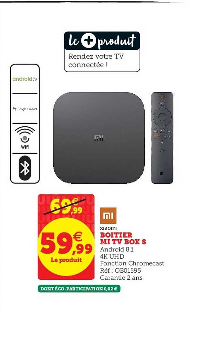 boîtier mi tv box s xiaomi
