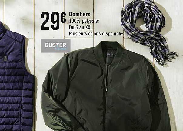 bombers custer homme
