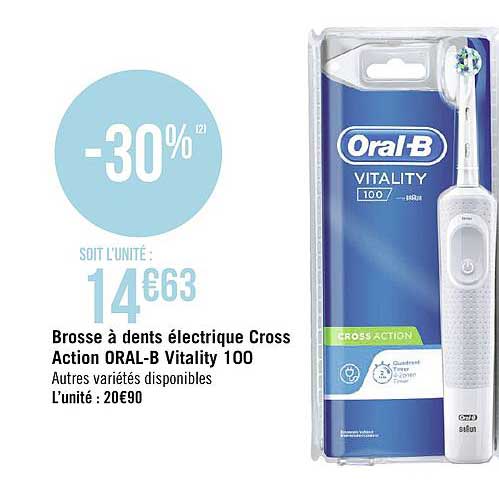 brosse à dents électrique cross action oral b vitality 100