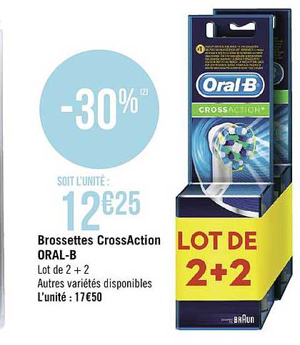 brossettes crossaction oral b