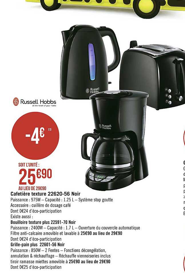 Cafetière Bouilloire Grille Pain Russell Hobbs