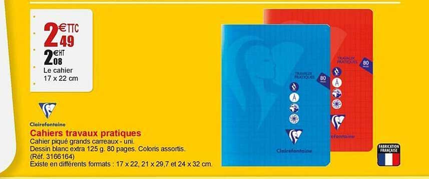 cahiers travaux pratiques clairefontaine