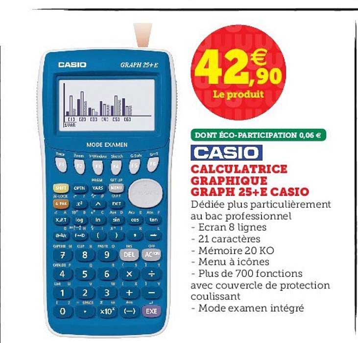 calculatrice graphique graph 25+e casio