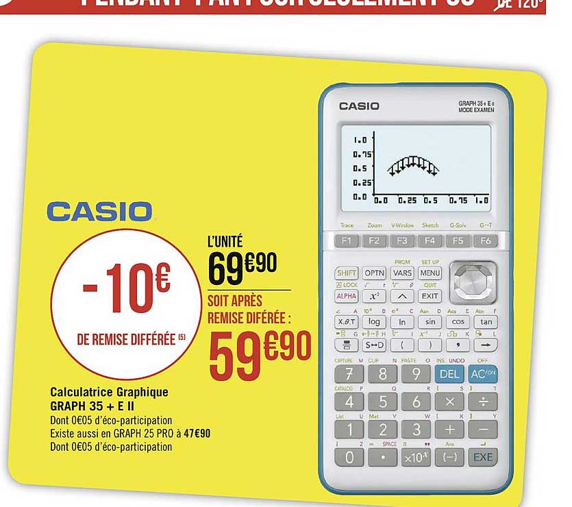 calculatrice graphique graph 35+e ii casio