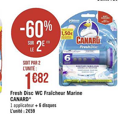 canard fresh disc wc fraîcheur marine -60% sur le 2e