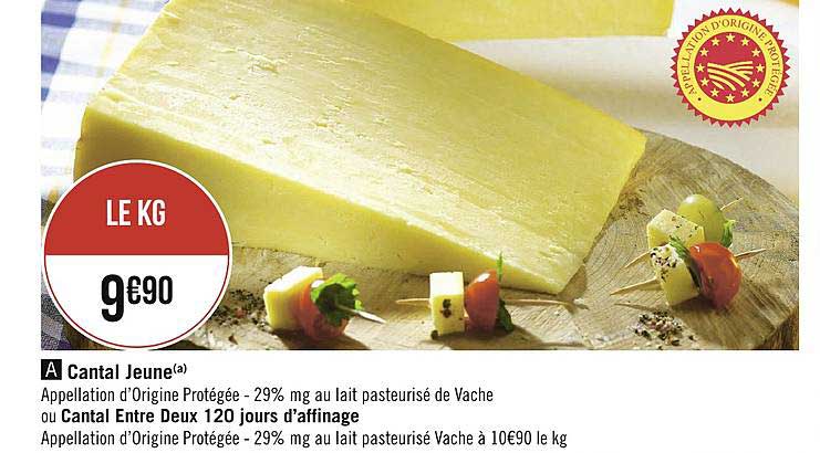 cantal jeune ou cantal entre deux 120 jours d'affinage