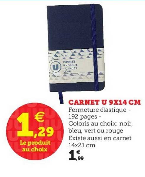 carnet u 9x14 cm